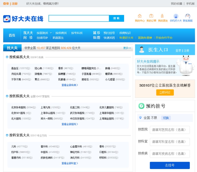 Haodf / 好大夫在线 > www.haodf.com
